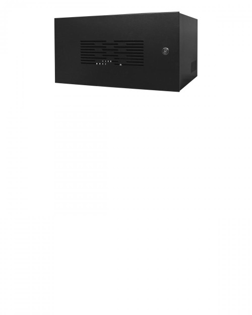Mini Rack 5U x 350mm Economic Preto c/ Porta Ventilada