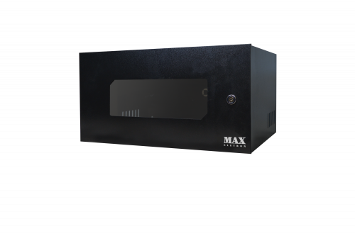 Mini Rack 5u x 350mm Economic Porta c/ Visor Acrílico Preto