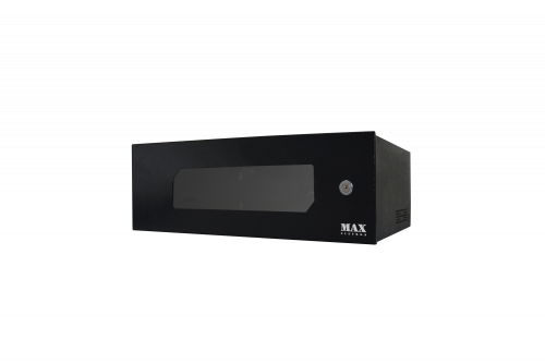 Mini Rack 3U x 350mm Economic Porta c/ Visor Acrílico Preto