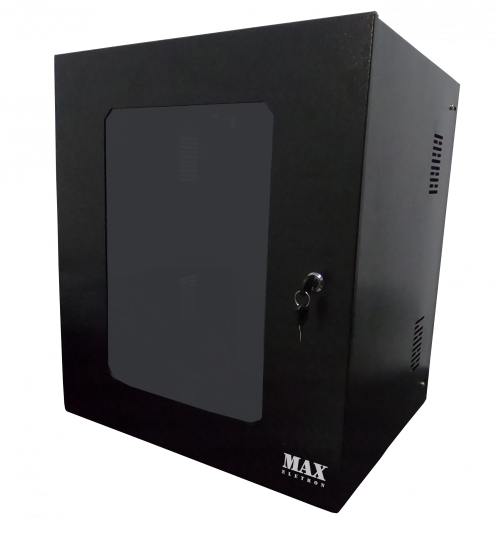 Mini Rack 12U x 400mm Economic Plus Com Bandejas Fixas - Acrílico 